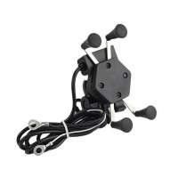 Popular USB Charger ABS Iron X Grip Clamp Bike Cell Phone Motorcycle Phone Holder