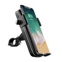 2020 new technology outdoor waterproof bicycle wireless holder mobile phone wireless powerbank with usb for mountain bike